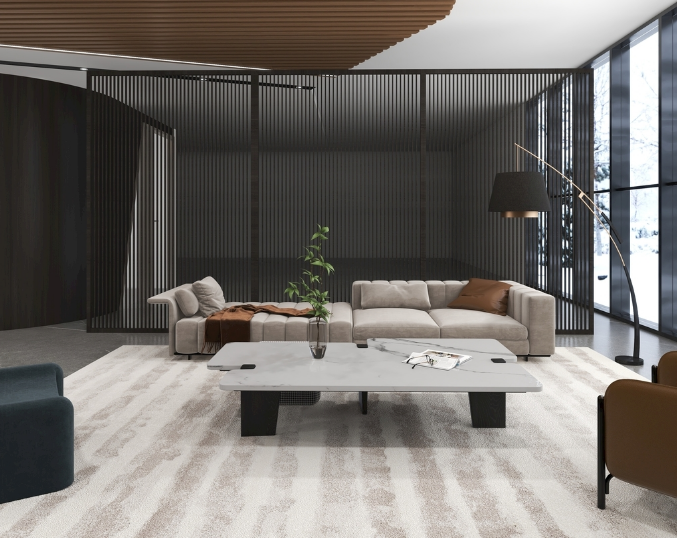 辦公室裝修設(shè)計：灰色吧臺，簡約而不簡單