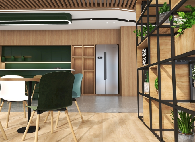 藍(lán)色柜子成辦公室裝修設(shè)計(jì)新寵，打造專(zhuān)業(yè)又清新的工作空間！