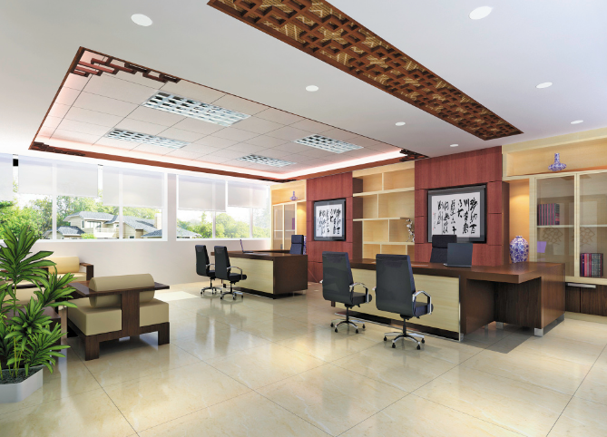 科技智潮引領(lǐng)未來：上海辦公室裝修設(shè)計(jì)，大中班臺(tái)擺放新解