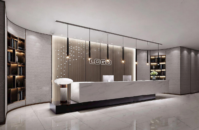 上海辦公室裝修設(shè)計：水波紋不銹鋼，打造獨特光影藝術(shù)空間