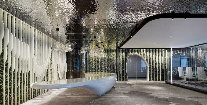 辦公室裝修設計：簡約線條圖案瓷磚，打造現(xiàn)代商務空間！